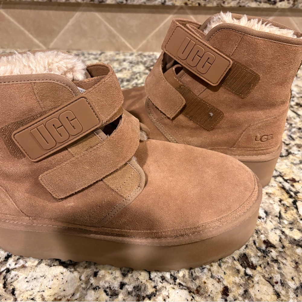 UGG Chestnut Suede Boots with Plush Lining